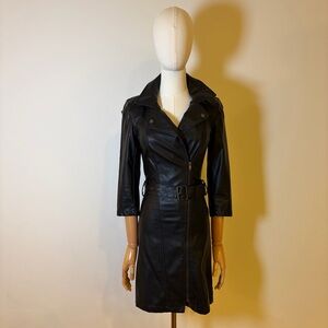 H&M Divided Faux Leather Moto Mini Dress XXS